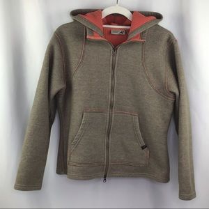 EMS Soft shell jacket. Tan. Size Large. Hood.  EUC